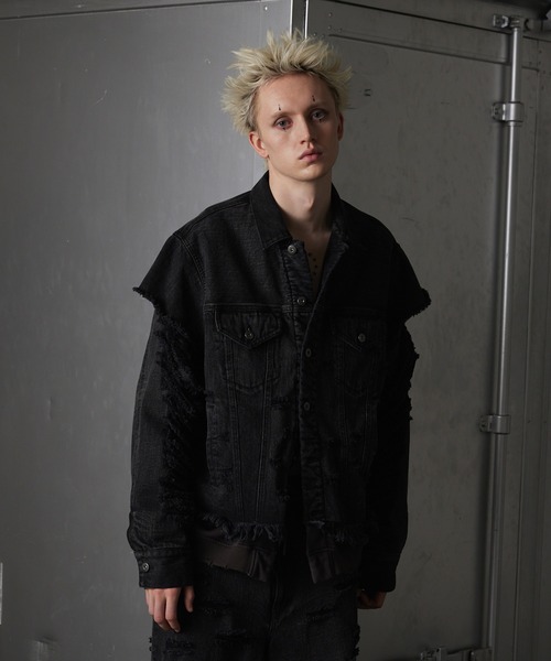 GRANCY　デニムジャケット　Sサイズ　黒 GRANCY デニムジャケット gジャン メンズ レディース : ZOZOTOWN Yahoo