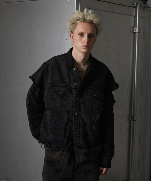グランシー デニム ブラック XLサイズ GRANCY デニムジャケット gジャン メンズ レディース : ZOZOTOWN Yahoo