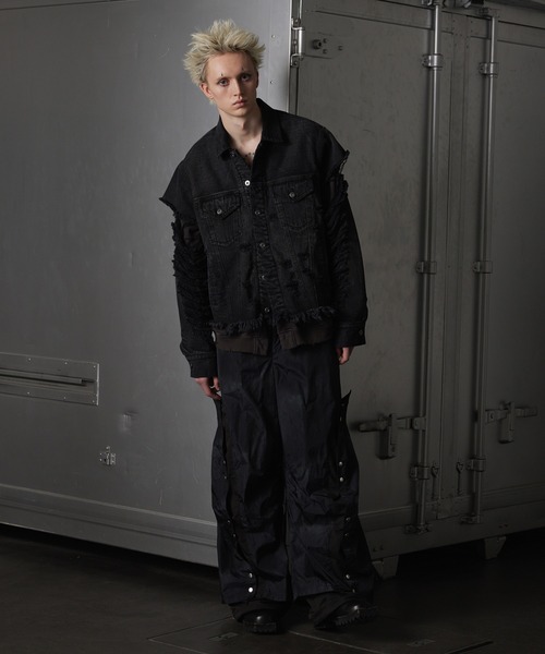 GRANCY デニムジャケット gジャン 「GRANCY」Sweat Docking Design