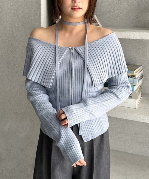 archives（アルシーヴ） ニット セーター オーバーカラーチョーカー