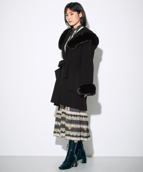 GRACE CONTINENTAL（グレースコンチネンタル） コート 38 ブラック