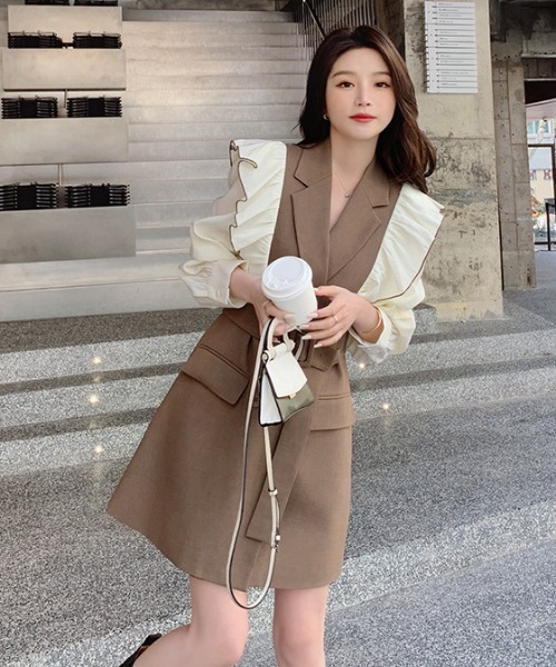 WEGO（ウィゴー） ワンピース WEGO/テーラード＆ブラウスドッキング