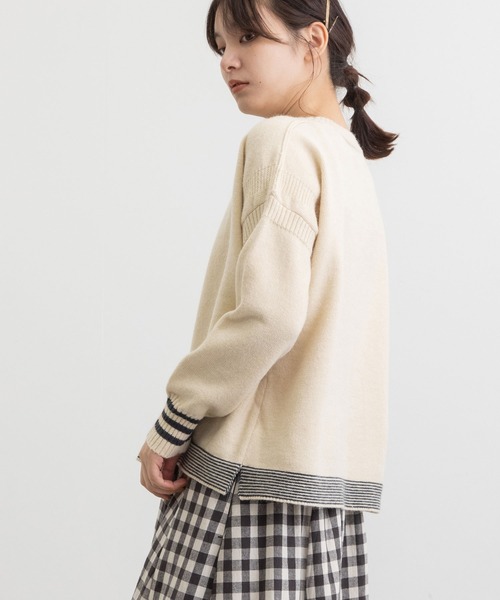 「POU DOU DOU」 長袖ニット 3 パープル レディース_画像4