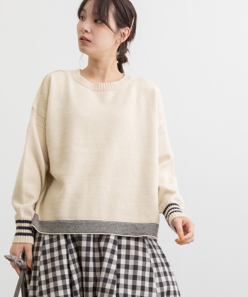 「POU DOU DOU」 長袖ニット 3 パープル レディース_画像6