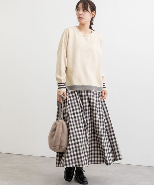 「POU DOU DOU」 長袖ニット 3 パープル レディース_画像7