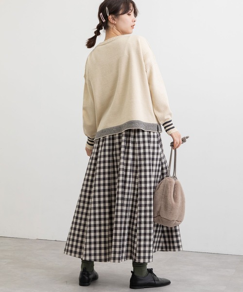 「POU DOU DOU」 長袖ニット 3 パープル レディース_画像9