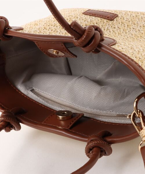 かごバッグ カゴバッグ 2way 配色切り替え かごショルダーバッグ