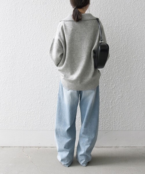 「SHIPS any」 長袖ニット ONE SIZE ライトグレー レディース_画像3