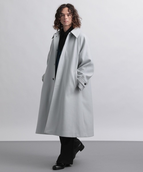 HARE（ハレ） ステンカラーコート SMALL グレー メンズ : ZOZOTOWN