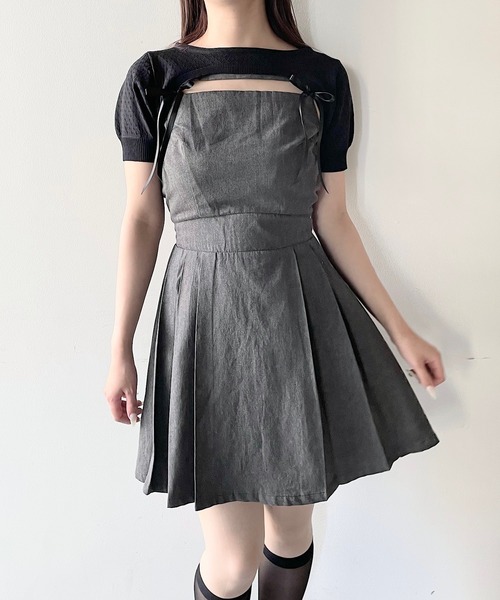 NOMAE ショートニット×キャミワンピースセット ベージュ 92943128b_b_41.jpg?crop=center
