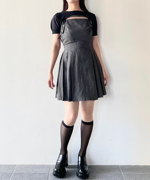 NOMAE ショートニット× キャミワンピース セット ミニ NOMAE（ノーマエ）の「ショートニット×キャミワンピースセット
