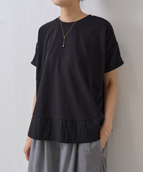 【本物新品保証】 BEARDSLEY tシャツ ラウンドヘムプルオーバー レディース トップス