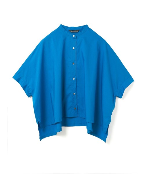mizuiro ind スタンドカラーシャツ mizuiro ind ドットスタンドカラーワイドシャツ(505443278