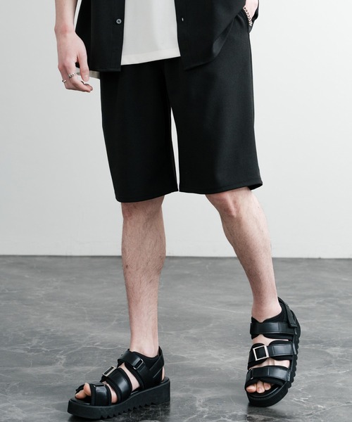 ショートパンツ Rocky Monroe パンツ UVカット 梨地ワイドイージーショート