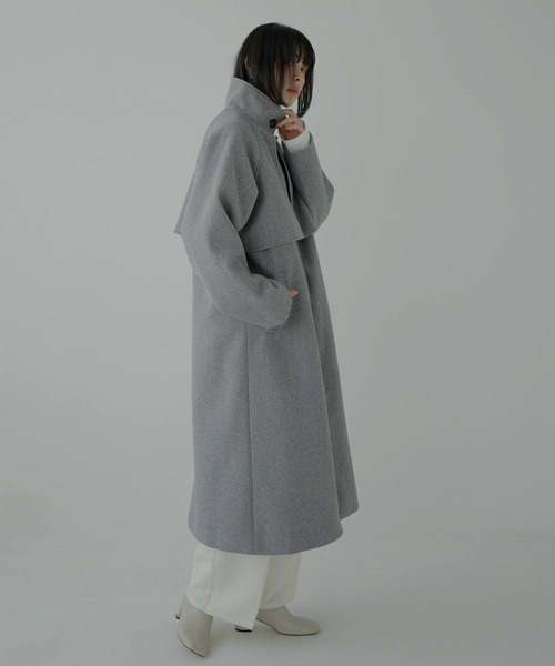 hellam（ヘラム） ステンカラーコート FREE 杢グレー レディース