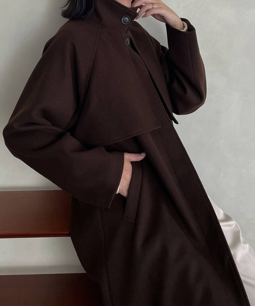 hellam（ヘラム） ステンカラーコート FREE 杢グレー レディース