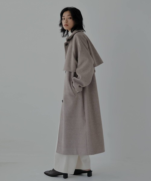 hellam（ヘラム） ステンカラーコート FREE 杢グレー レディース