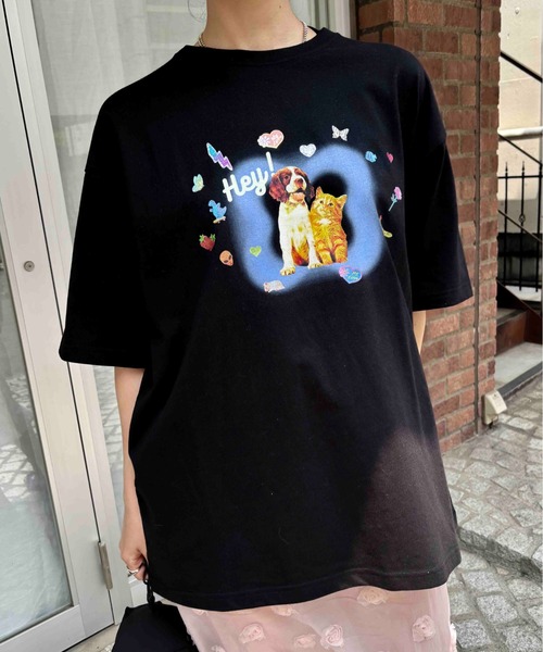 tシャツ HEY! Mrs ROSE(ヘイ！ミセスローズ)「Ray! Mrs ROSE」でかTシャツ レディース