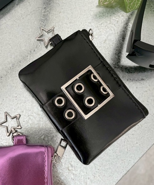 WEGO（ウィゴー） ポーチ WEGO/ハトメベルトミニポーチ レディース