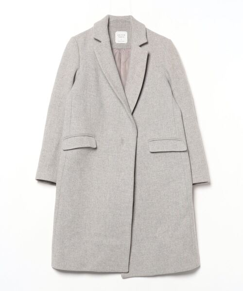 【美品】UNITED TOKYO チェスターコート グレー サイズ2 UNITED TOKYO（ユナイテッドトウキョウ） チェスターコート 2 グレー