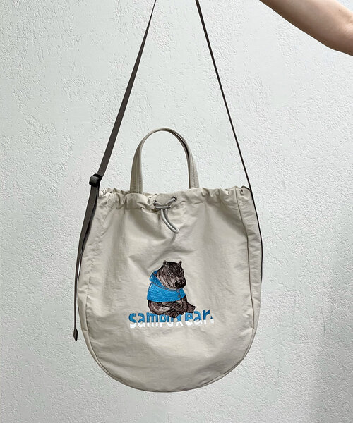 美品 ear PAPILLONNER トート巾着 本革 樹脂 sampoコラボ - メルカリ