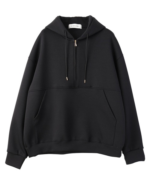 【L】『即完売』　STUDIOUS×CULLNI パーカー　人気　ブラック CULLNI（クルニ）の「STUDIOUS別注 COLLEGE LOGO PARKA