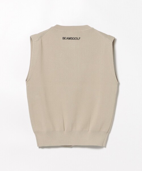 BEAMSGOLF ダンボールニットベスト　レディース　Lサイズ BEAMS GOLF ベスト ジレ ORANGE LABEL / フロントボタン ニット