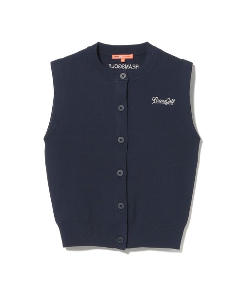 BEAMS GOLF ベスト ジレ ORANGE LABEL / フロントボタン ニット