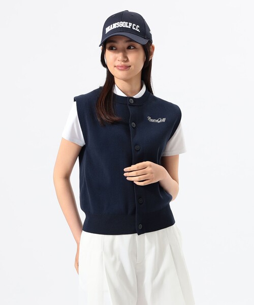 BEAMS GOLF ORANGE LABEL / メンフィス柄 ニットLサイズ BEAMS GOLF（ビームス ゴルフ）ORANGE LABEL / 襟付き ニット