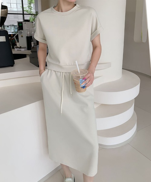 LOWO セットアップ スウェット セットアップ 上下セット ショート丈