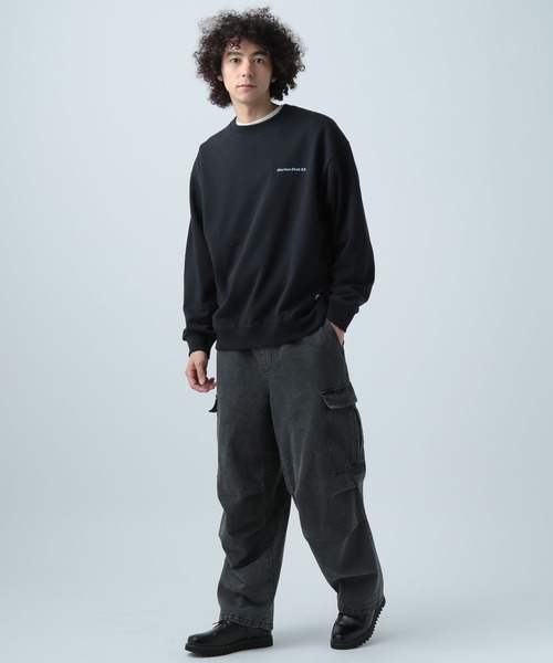 「BAYFLOW」 スウェットカットソー MEDIUM ブラック メンズ