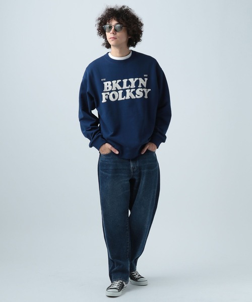 「BAYFLOW」 スウェットカットソー MEDIUM ブラック メンズ
