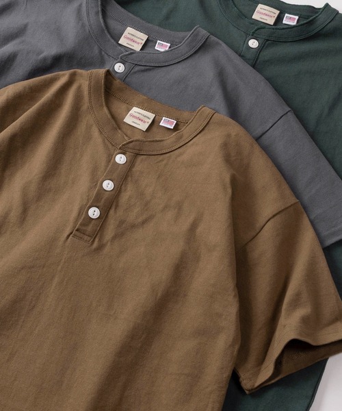 Goodwear（グッドウェア） ヘンリーネック アロハシャツ tシャツ 「75