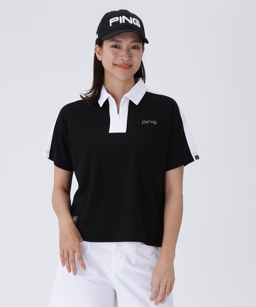 ポロシャツ ポロ 「PING APPAREL」超速乾カノコ半袖ポロシャツ 「GOLD」 (LADIES) レディース