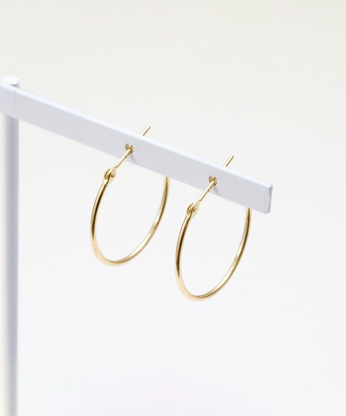 ESTELLE（エステール） ピアス K10 イエローゴールド フープ ピアス