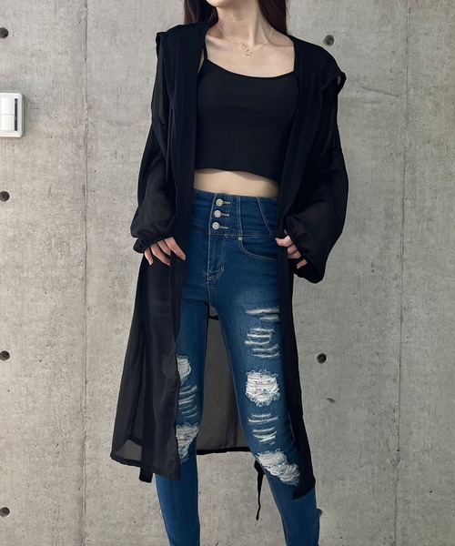 Glamlipsシンプルロングカーディガン ウール Long カーディガン