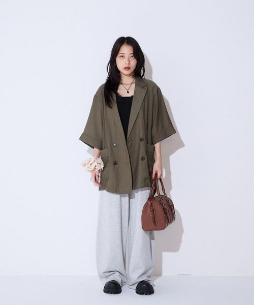 JEANASIS ボストンバッグ スタッズジャガードモノグラムボストン