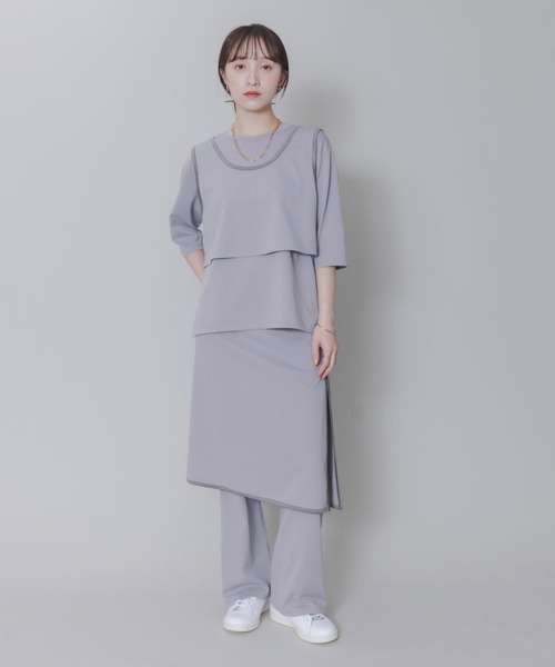 値下げ❤️【新品未使用】Eimee law 定価19.580円 Eimee Law 「Eimee Law」 7分袖カットソー FREE ブラック