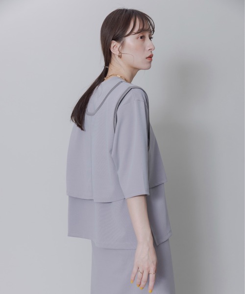 値下げ❤️【新品未使用】Eimee law 定価19.580円 Eimee Law 「Eimee Law」 7分袖カットソー FREE ブラック