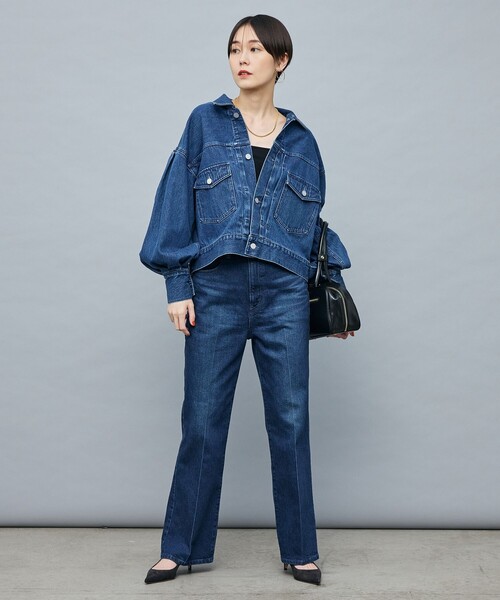 NOLLEY'S デニムジャケット 「RM denim」袖ボリュームGジャン Rie Miller（リエミラー） デニムジャケット gジャン 「RM denim」袖