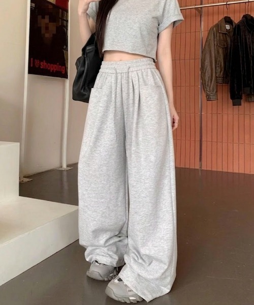 ワイドパンツ パンツ スウェットワイドパンツ レディース : ZOZOTOWN