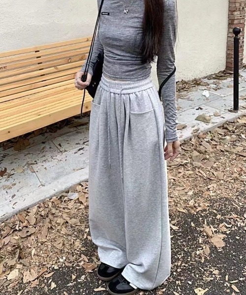 ワイドパンツ パンツ スウェットワイドパンツ レディース : ZOZOTOWN