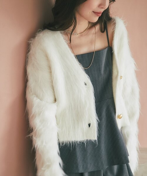 La boutique Bon Bon カーディガン La boutique Bonbon（ラブティックボンボン） ニットカーディガン FREE