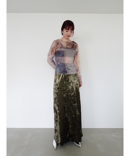 sahara（サハラ） tシャツ sahara× KOTOKA IZUMI Sheer Top レディース