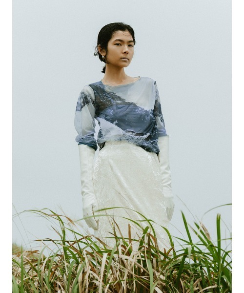sahara× KOTOKA IZUMI Sheer Top Tシャツ sahara（サハラ） tシャツ sahara× KOTOKA IZUMI Sheer Top レディース