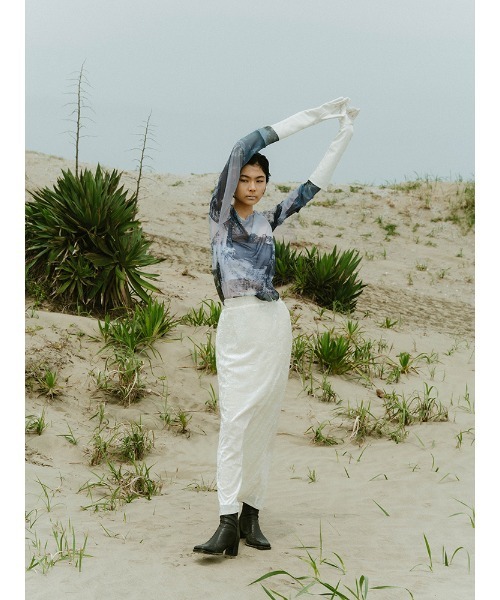 sahara（サハラ） tシャツ sahara× KOTOKA IZUMI Sheer Top レディース