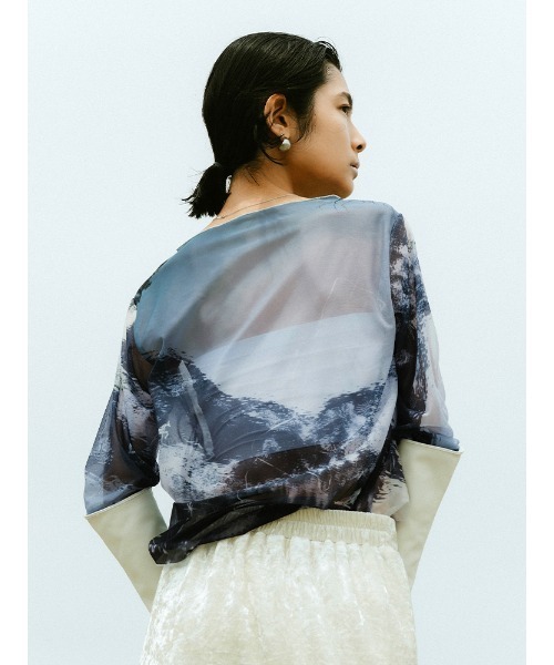 sahara× KOTOKA IZUMI Sheer Top Tシャツ sahara× KOTOKA IZUMI Sheer Top（Tシャツ/カットソー）｜sahara