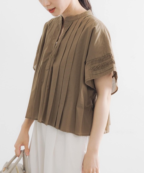 【アーバンリサーチ】ハーフスリーブタックショートシャツ URBAN RESEARCH ブラウス シャツ ハーフスリーブタックショート