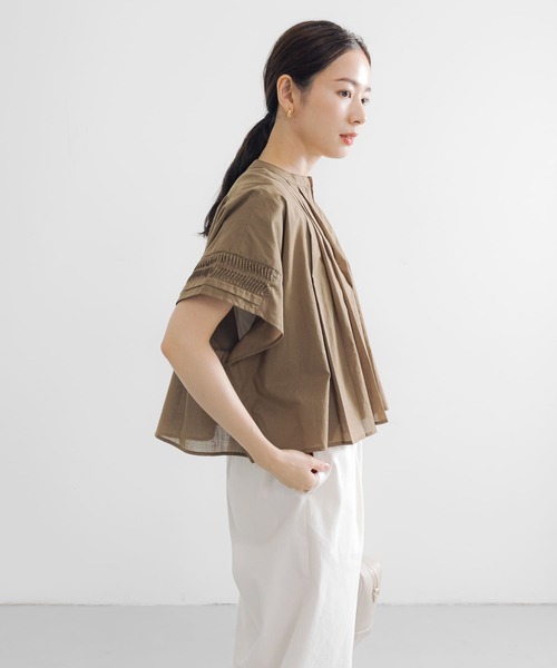 【アーバンリサーチ】ハーフスリーブタックショートシャツ URBAN RESEARCH ブラウス シャツ ハーフスリーブタックショート