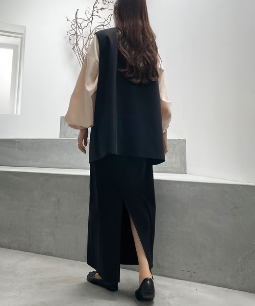 「Louere」 長袖チュニック MEDIUM ブラック レディース